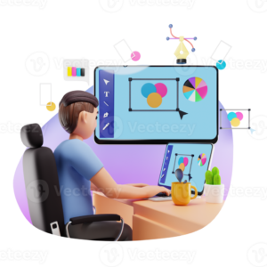 male-designer-working-on-a-project-3d-character-illustration-png